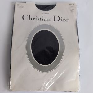 Christian Dior Navy Stockings 2 Pr 1443 Sandalfoot Short 8 1/2